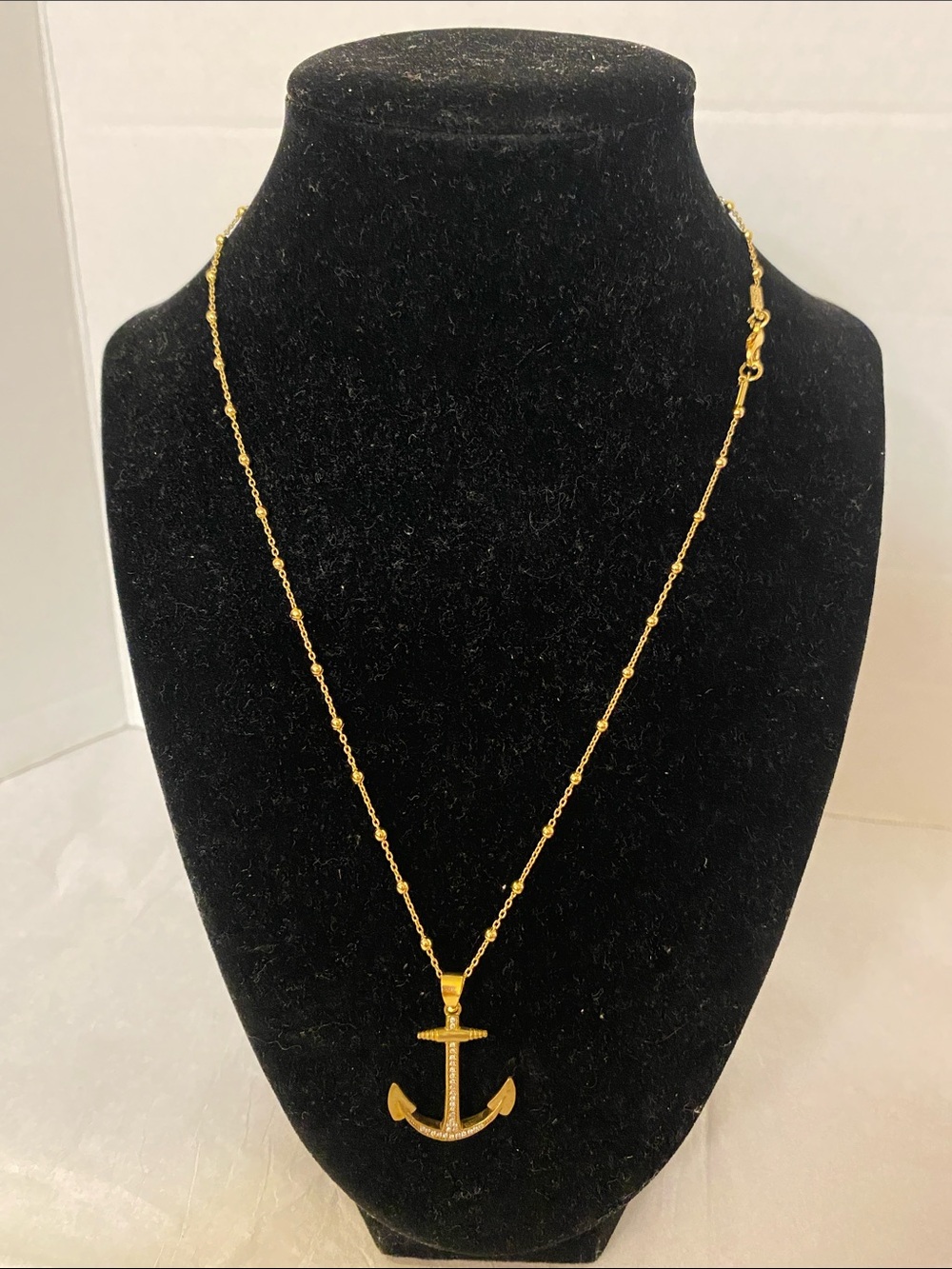 Gold Anchor Pendant Necklace - Women Jewelry